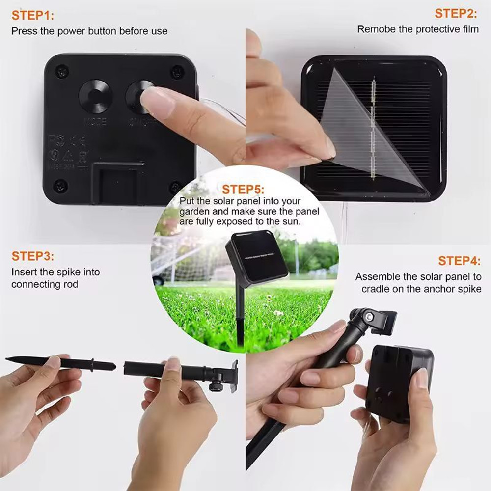 RadiantGlow Solar Snowflake String Lights 60 LED 8Mode Outdoor Waterproof Fairy Lights 3