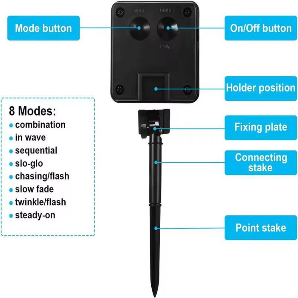 RadiantGlow Solar Snowflake String Lights 60 LED 8Mode Outdoor Waterproof Fairy Lights 4