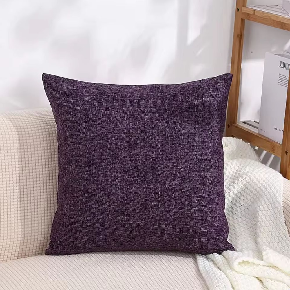 SoftLoom Linen Cushion Cover 45by45 Cm Decorative Pillow Cover For Sofa Home Decor 9