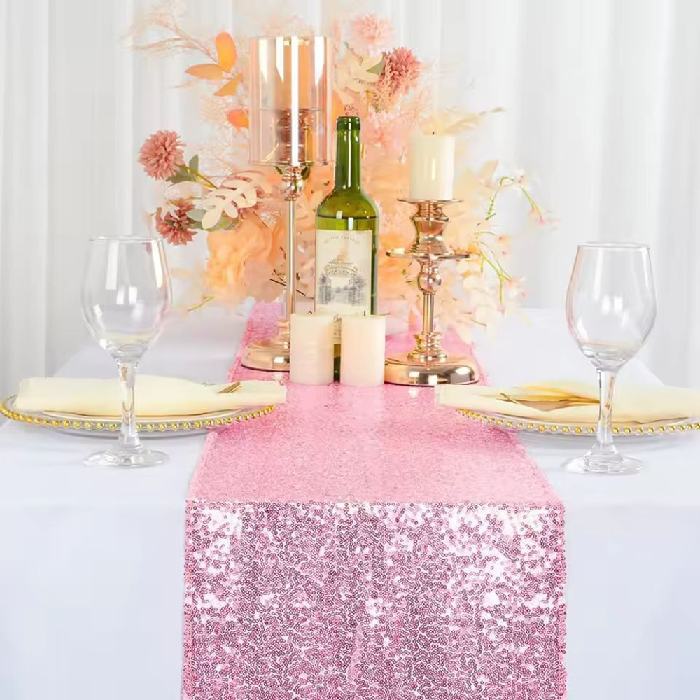 GlamourSpark Sequin Table Runner Glitter Dining Party Decor 8