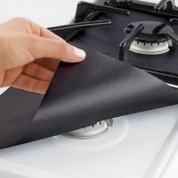 premium 6-pack gas stove burner covers – reusable non-stick stove liners