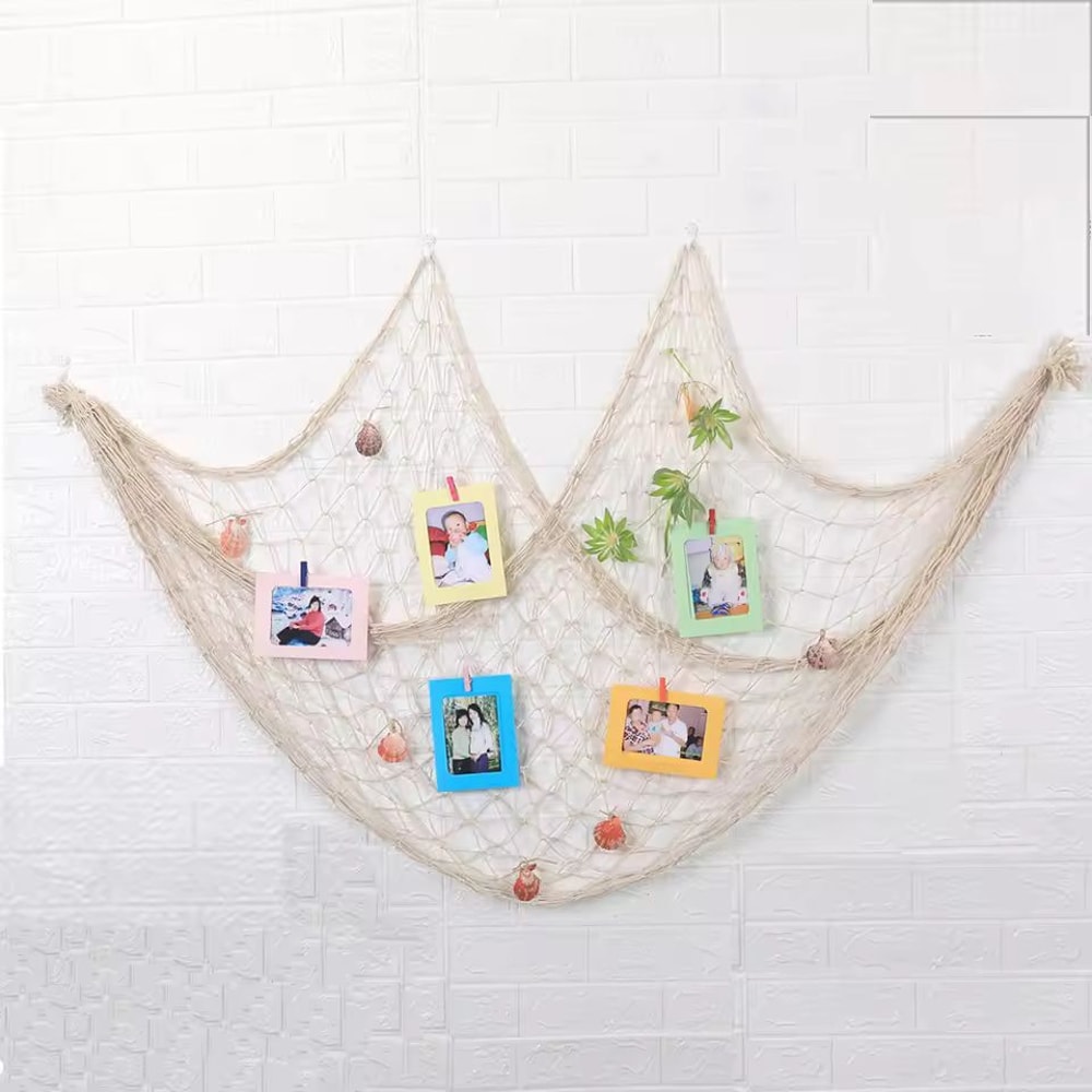 Seaside Charm Cotton Fishnet Wall Hanging 0