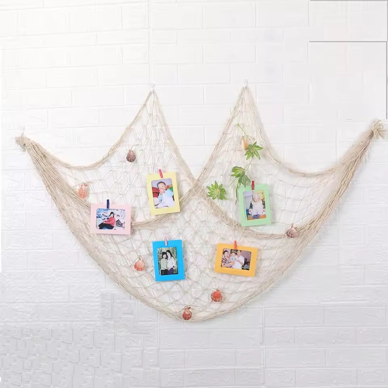 Seaside Charm Cotton Fishnet Wall Hanging 0