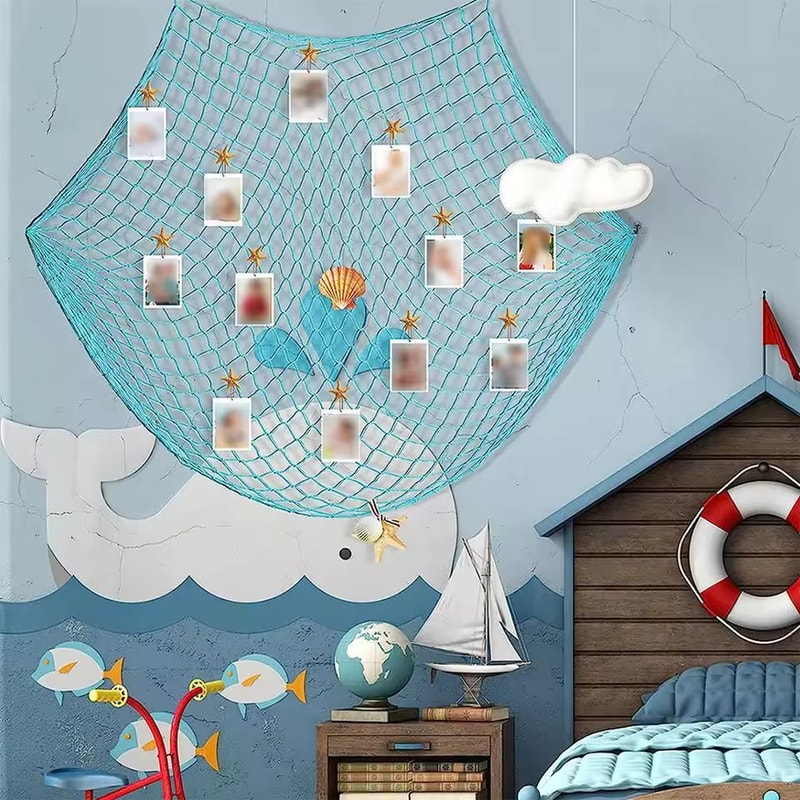 Seaside Charm Cotton Fishnet Wall Hanging 1