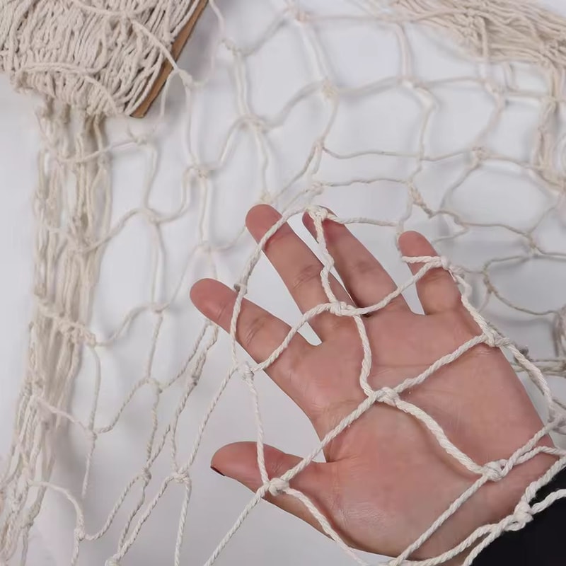 Seaside Charm Cotton Fishnet Wall Hanging 5