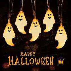 ghostglow 3 m / 20-led battery halloween ghost string lights