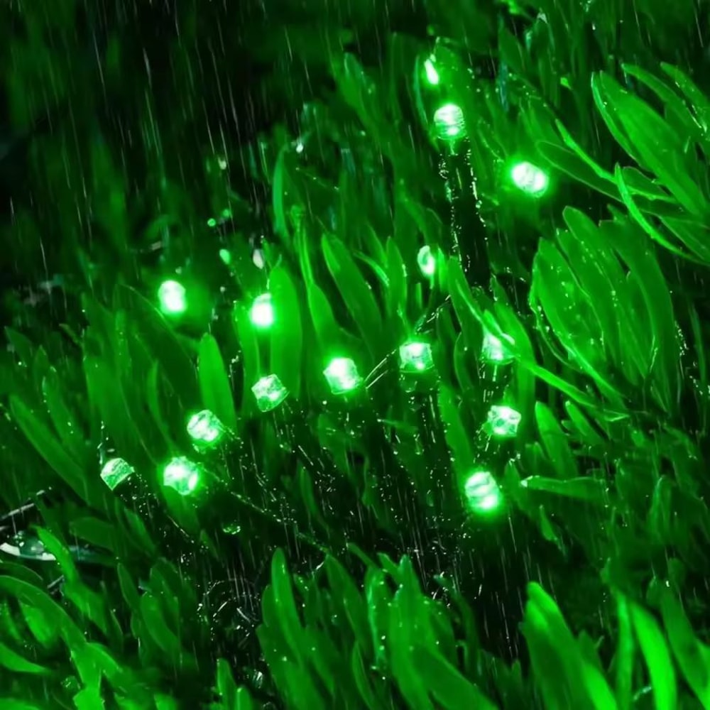 SolarGlow Green Solar String Lights Waterproof Outdoor Decoration For Garden Patio Parties 1