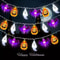 SpookyGlow 3D PumpkinBatGhost Halloween String Lights BatteryOperated Halloween Decoration 0