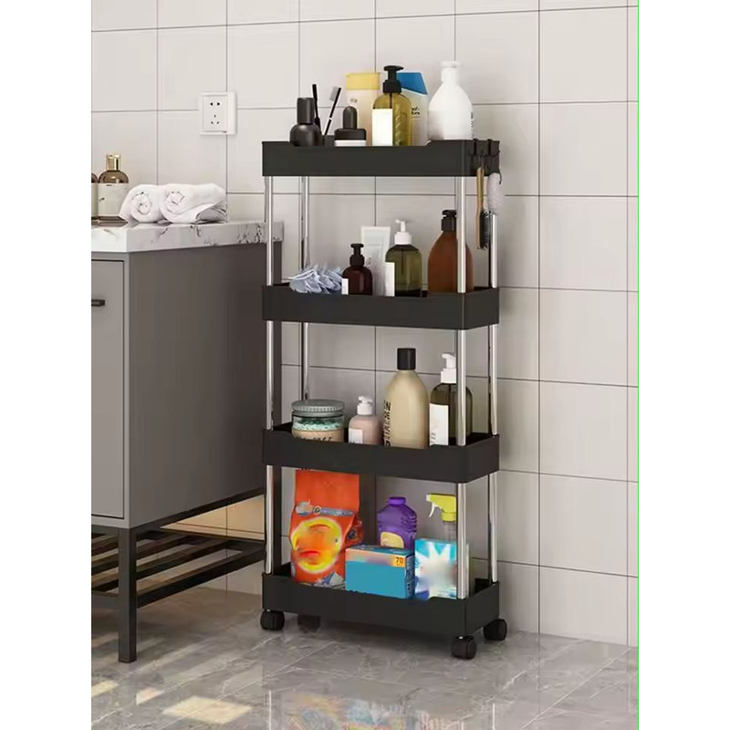 SlimRoll MultiTier Rolling Utility Cart SpaceSaving Mobile Storage Rack For Kitchen Bathroom Livin 1