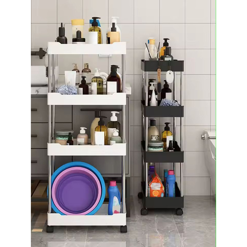 SlimRoll MultiTier Rolling Utility Cart SpaceSaving Mobile Storage Rack For Kitchen Bathroom Livin 2