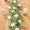 Evergreen Eucalyptus Rose Garland 59 Ft Faux Floral Vine For Home Wedding Party Decor 0