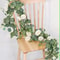Evergreen Eucalyptus Rose Garland 59 Ft Faux Floral Vine For Home Wedding Party Decor 9