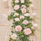Evergreen Eucalyptus Rose Garland 59 Ft Faux Floral Vine For Home Wedding Party Decor 12