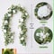 Evergreen Eucalyptus Rose Garland 59 Ft Faux Floral Vine For Home Wedding Party Decor 5