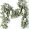 Evergreen Eucalyptus Rose Garland 59 Ft Faux Floral Vine For Home Wedding Party Decor 6