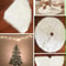 White Plush Christmas Tree Skirt Soft Fluffy Tree Base Cover For Cozy Holiday Decor 0