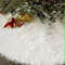 White Plush Christmas Tree Skirt Soft Fluffy Tree Base Cover For Cozy Holiday Decor 3