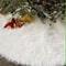 White Plush Christmas Tree Skirt Soft Fluffy Tree Base Cover For Cozy Holiday Decor 3