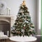 White Plush Christmas Tree Skirt Soft Fluffy Tree Base Cover For Cozy Holiday Decor 4