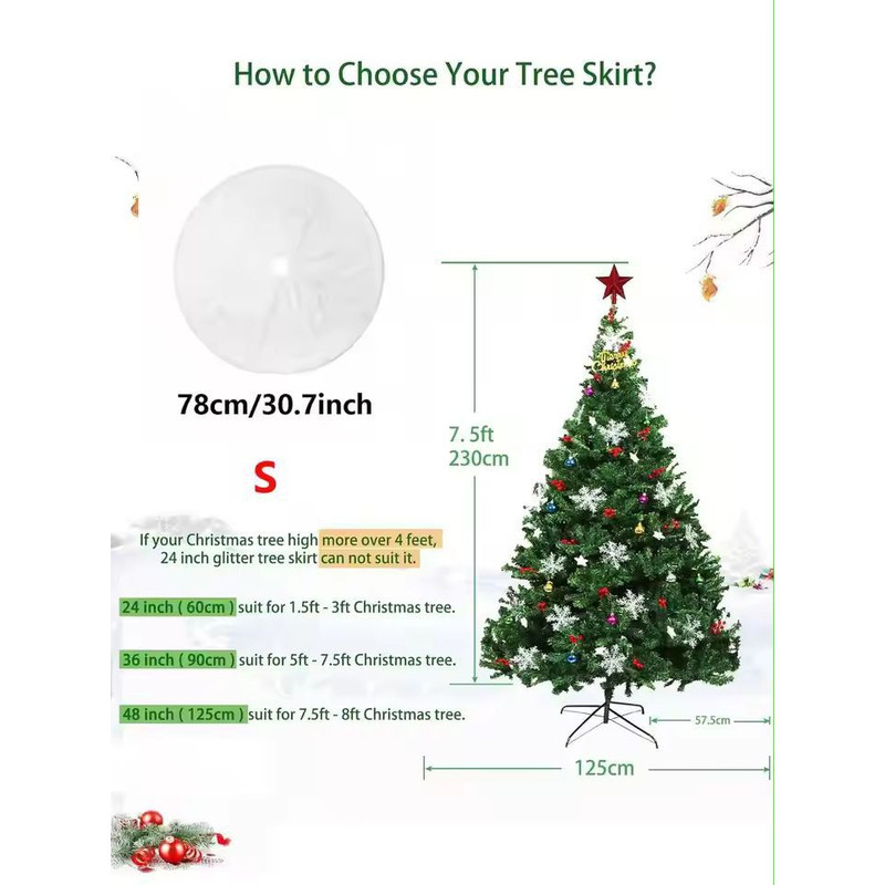 White Plush Christmas Tree Skirt Soft Fluffy Tree Base Cover For Cozy Holiday Decor 6