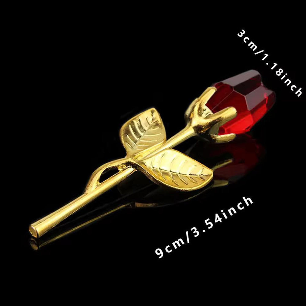 Elegant Eternal Glass Rose Mini Crystal Flower Decoration Gift 4