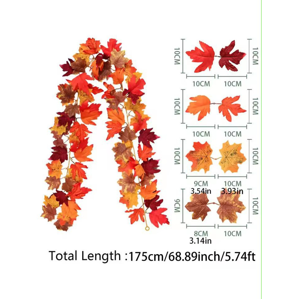 Harvest Glow Maple Fruit Vine Garland 9