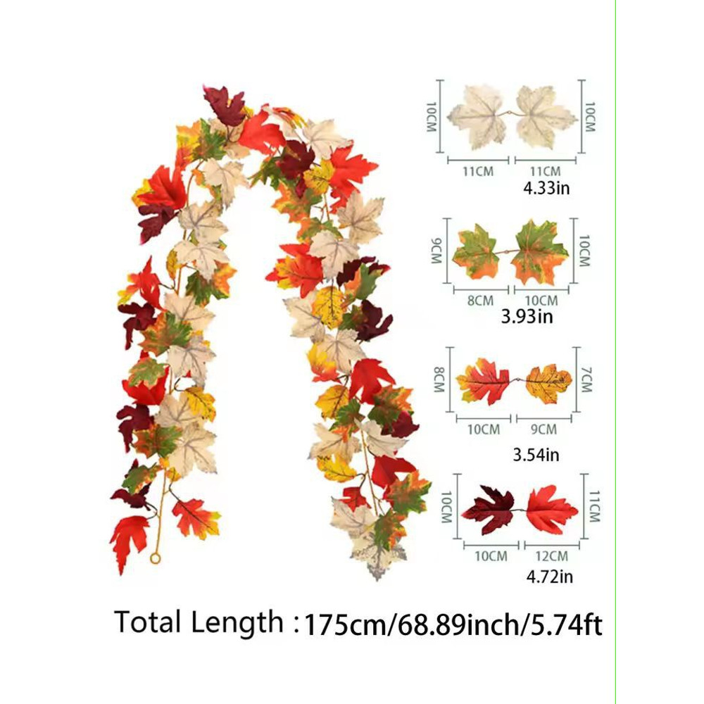 Harvest Glow Maple Fruit Vine Garland 11