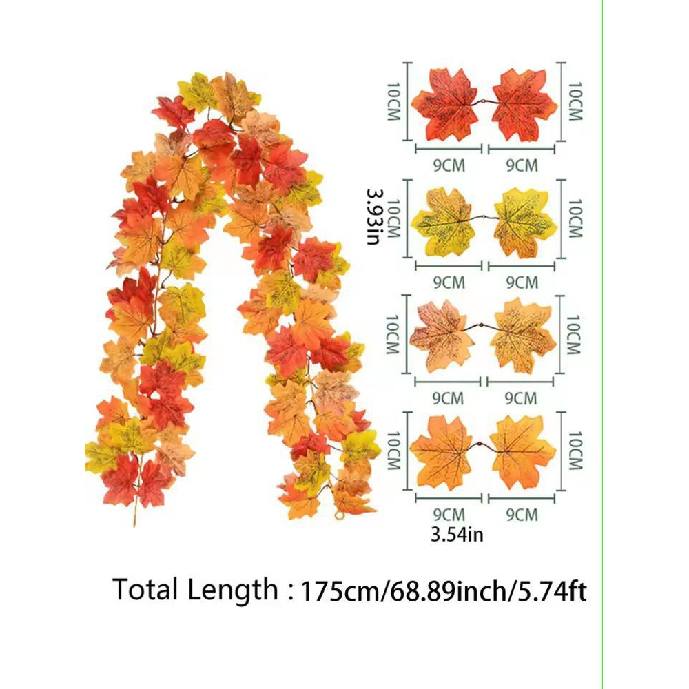 Harvest Glow Maple Fruit Vine Garland 7