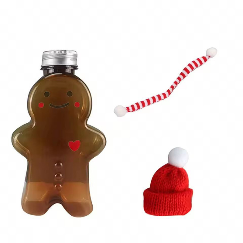 GingerbreadMan Christmas Portable Shaker Bottle 5Pack Festive Reusable Drink Bottles 9