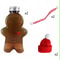 GingerbreadMan Christmas Portable Shaker Bottle 5Pack Festive Reusable Drink Bottles 8