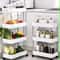 SlimSpace 34Tier Rolling Storage Cart Slim SlideOut Organizer Rack For Kitchen Bathroom 3
