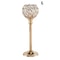 Luxora Golden Crystal Candle Holder Elegant Tealight Centerpiece Stand Set Of 1 3 6