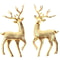 Elegant Gold Deer Statue Luxury Reindeer Figurines For Living Room Christmas Decor 0