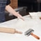 Ultimate Stainless Steel Pizza Pastry Dough Roller With Wooden Handle 1