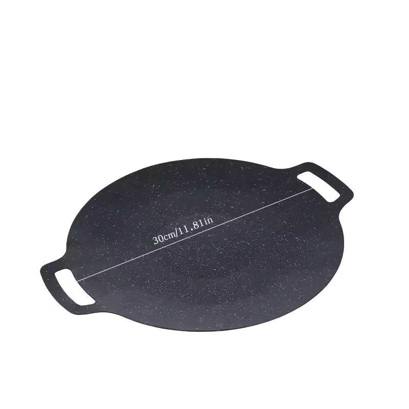 Ultimate Korean BBQ Grill Pan Nonstick Aluminum Round Griddle For Indoor Outdoor BBQ 6
