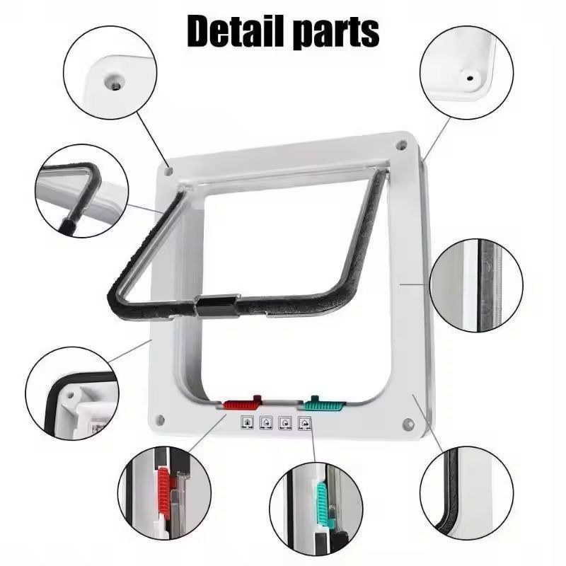 SmartTwoWay Pet Door Secure Cat Dog Flap For Easy Entry Exit 2