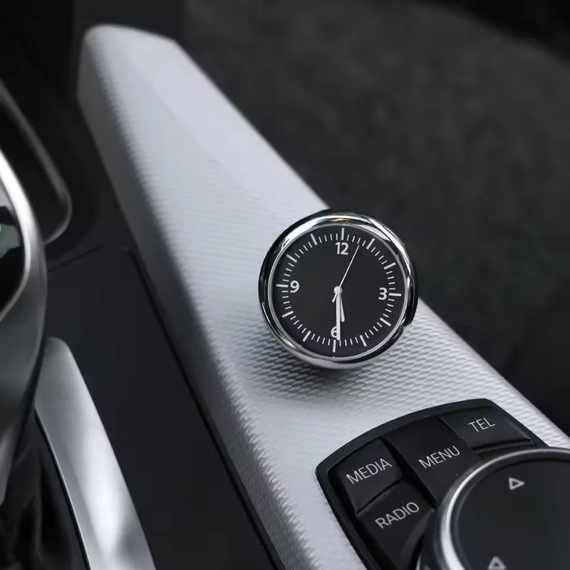 Compact AirVent Car Clock Thermometer Mini Quartz Clock And Hygrometer Gauge 3
