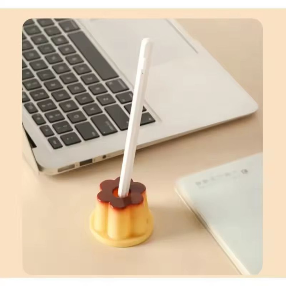 Jelly Pudding Pen Holder Cute Desktop Pencil Stand For Students Creative Workspaces 4