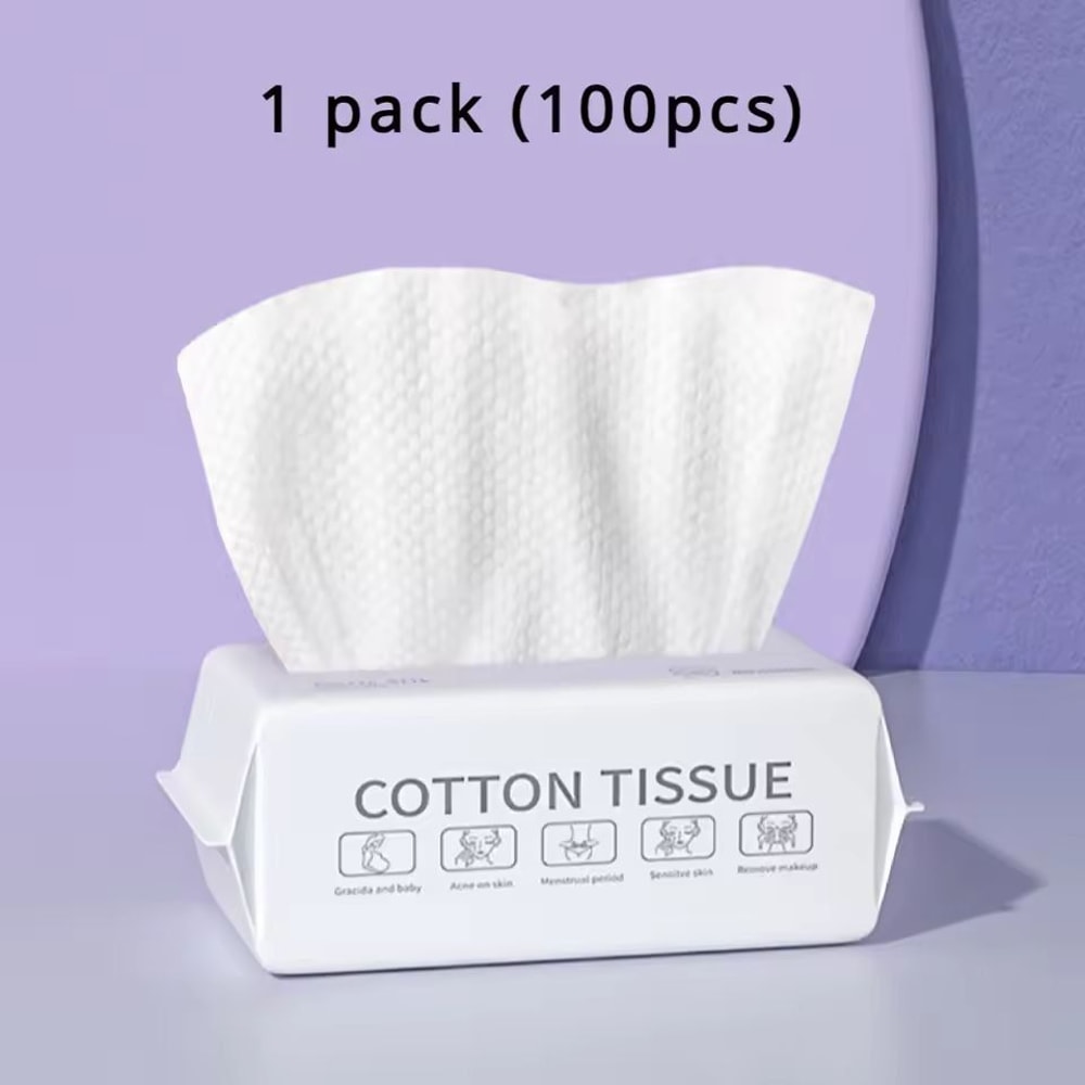 Soft Cotton Disposable Face Towels 50100 Pack Gentle Hygienic Dry Rags For Face Bathroom Use 7