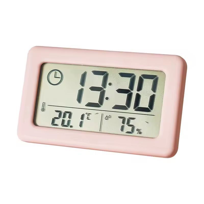 Desktop Mini Digital Clock Portable Temperature Humidity Monitor Hygrometer Thermometer 9