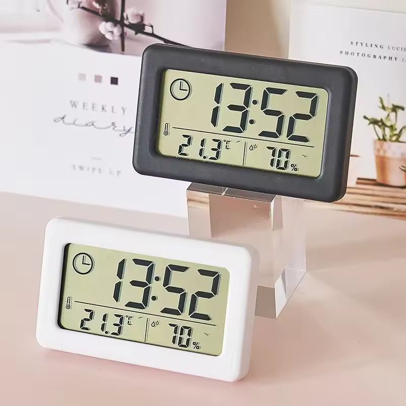 Desktop Mini Digital Clock Portable Temperature Humidity Monitor Hygrometer Thermometer 10