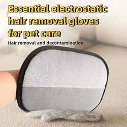 pet-ease reusable pet hair removal glove, static fur brush & hair remover for dogs & cats