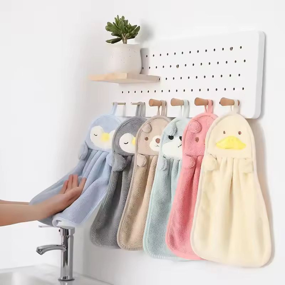 UltraSoft Absorbent Kitchen Hand Towel Cape Cute Hanging Towel For Home Garden 0