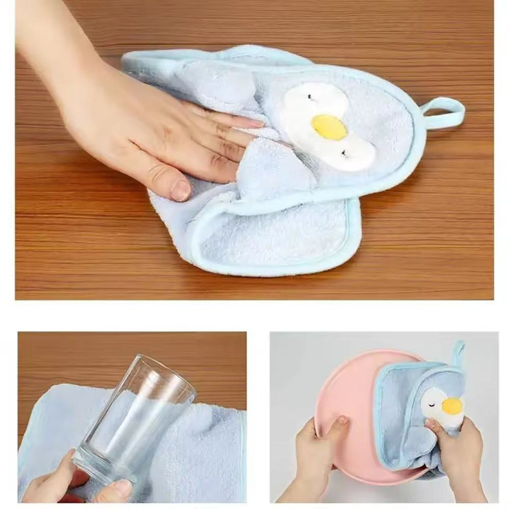 UltraSoft Absorbent Kitchen Hand Towel Cape Cute Hanging Towel For Home Garden 5