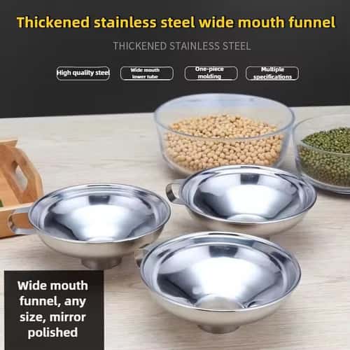 Premium Wide-Mouth Stainless Steel Kitchen Funnel – Heavy-Duty Canning & Jam-Making Tool