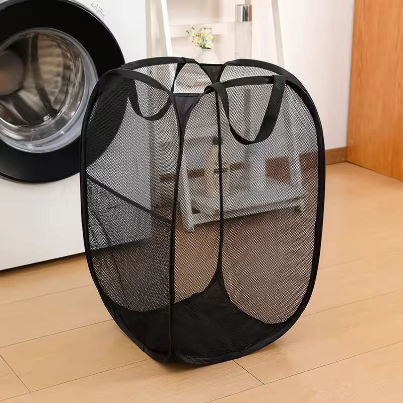LargeCapacity Foldable Mesh Laundry Basket Dirty Clothes Organizer 7