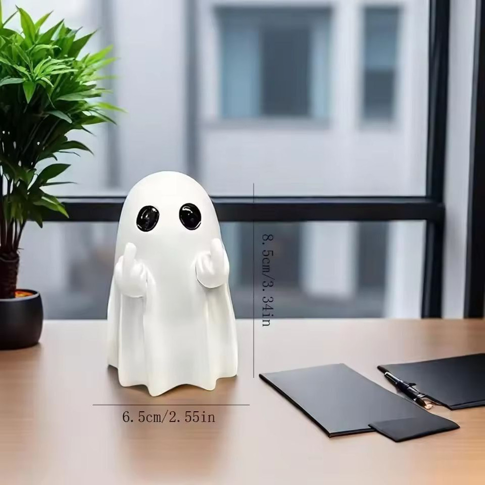 Mini Resin Ghost Middle Finger Statue Unique Funny Home Ornament Party Decor 4