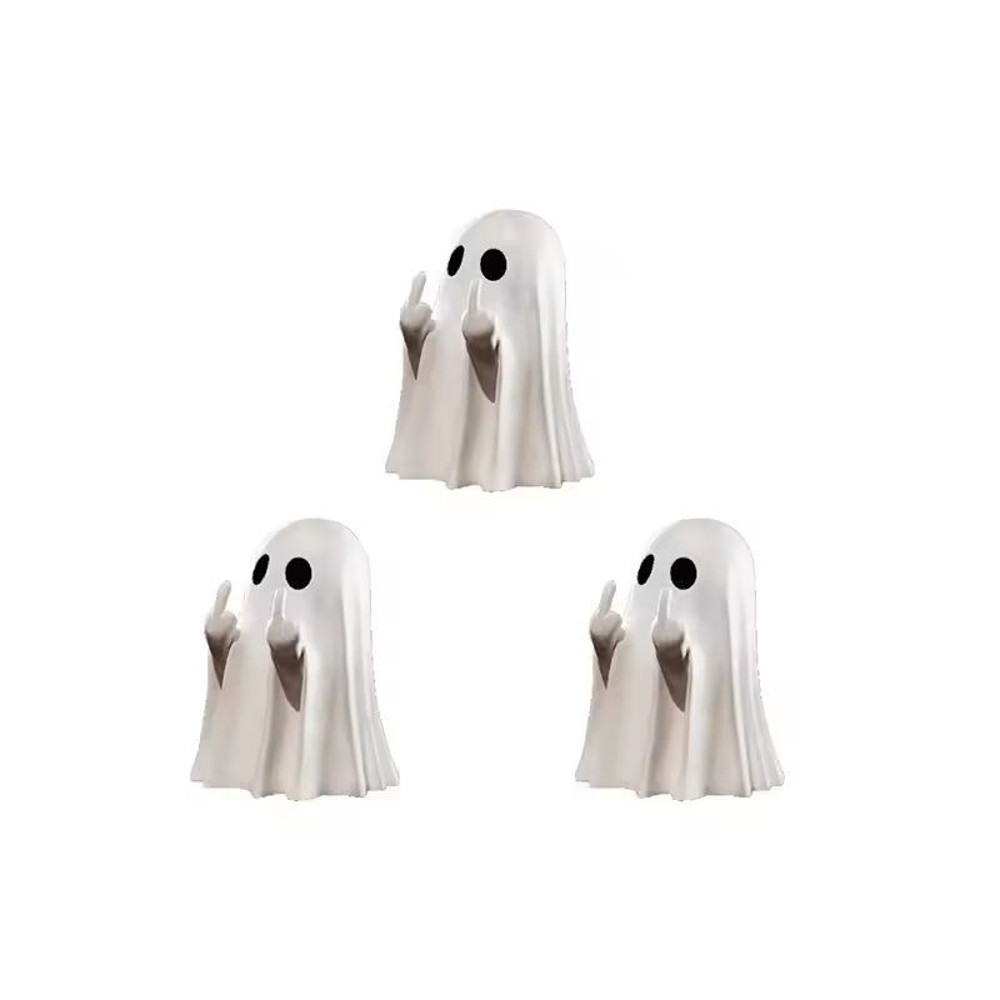 Mini Resin Ghost Middle Finger Statue Unique Funny Home Ornament Party Decor 9