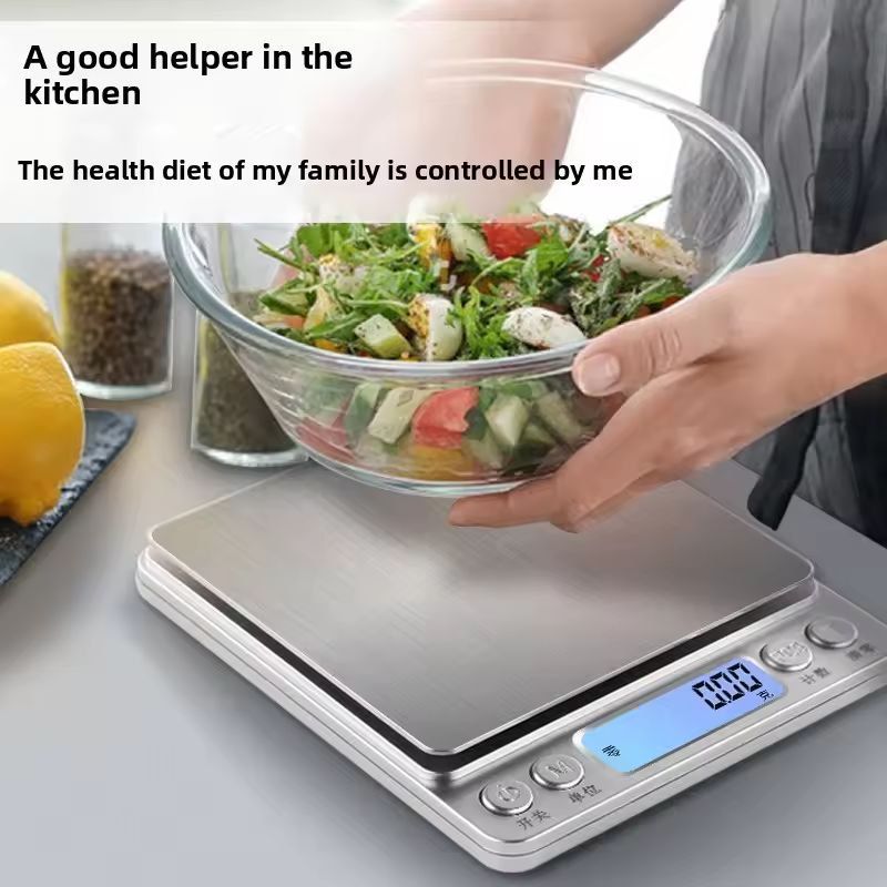 PrecisePro Stainless Steel Kitchen Scale 01g Precision Digital Food Scale 3 Kg 1