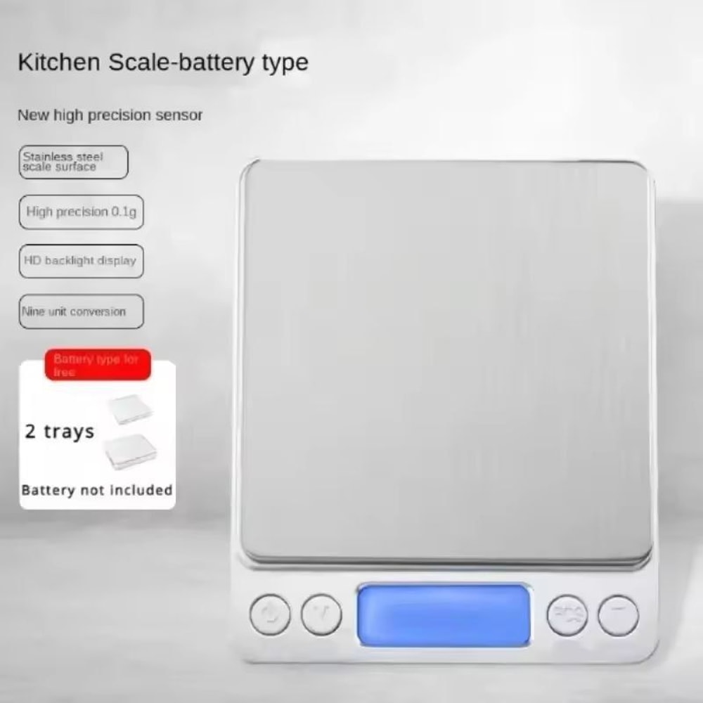 PrecisePro Stainless Steel Kitchen Scale 01g Precision Digital Food Scale 3 Kg 4
